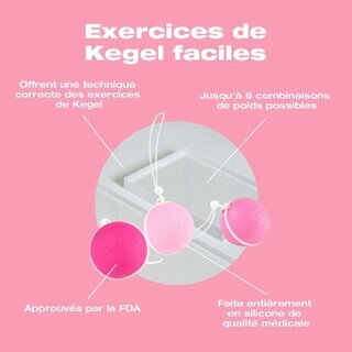 Idéales pour faire des exercices de kegel et d'augmenter le poids au fur et à mesure Idéales pour faire des exercices de kegel et d'augmenter le poids au fur et à mesure