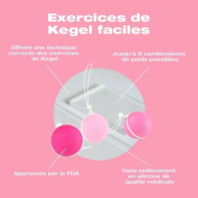 Idéales pour faire des exercices de kegel et d'augmenter le poids au fur et à mesure Idéales pour faire des exercices de kegel et d'augmenter le poids au fur et à mesure